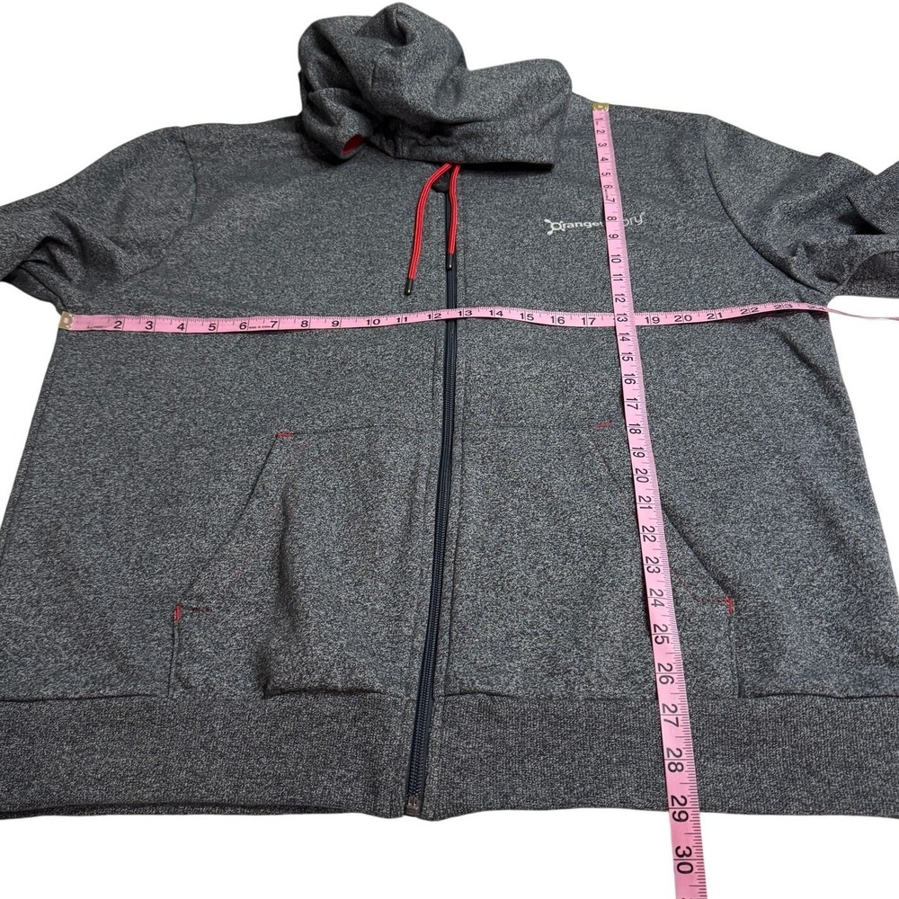 Orangetheory Fitness Mens XXL Full Zip Cotton Blend Hoodie Jacket Gray Red Trim - Picture 10 of 10